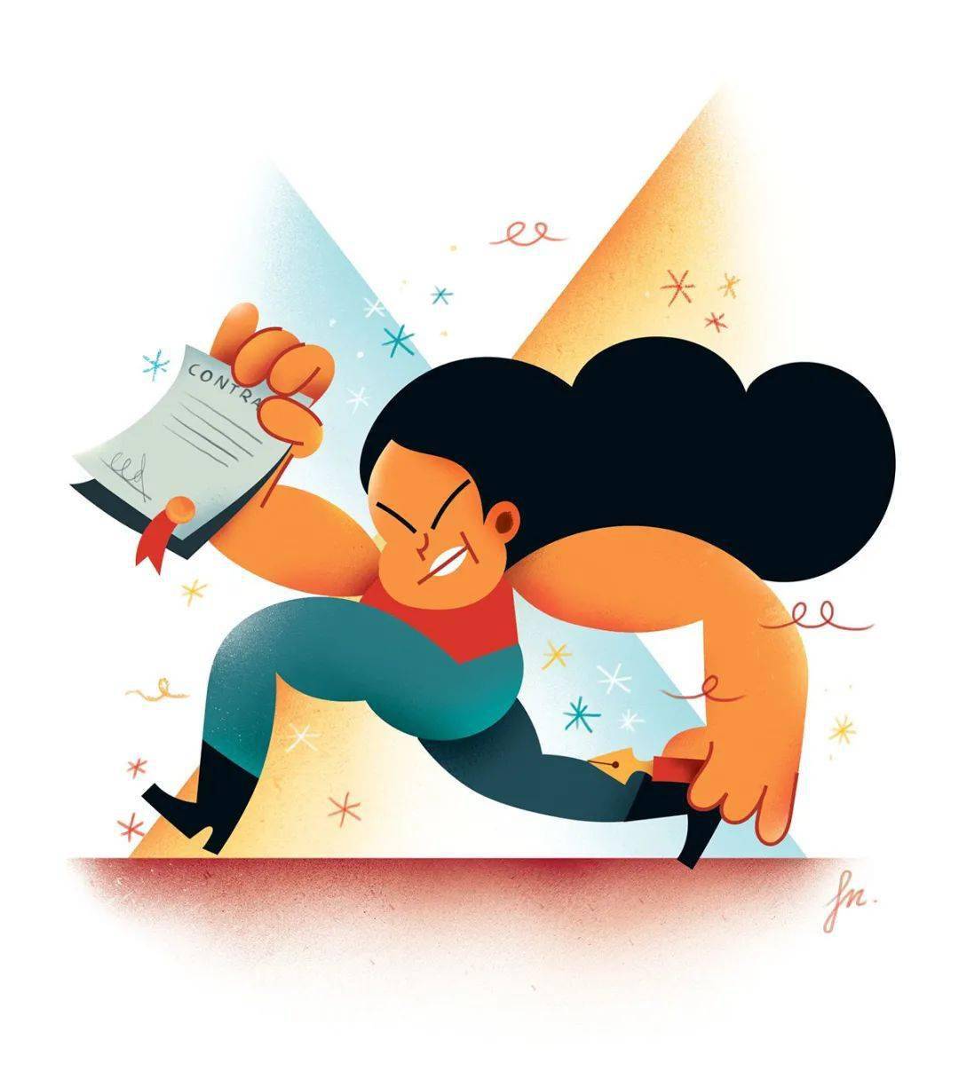 意大利插画师fonzynils的图形插画太有趣味啦贼好看