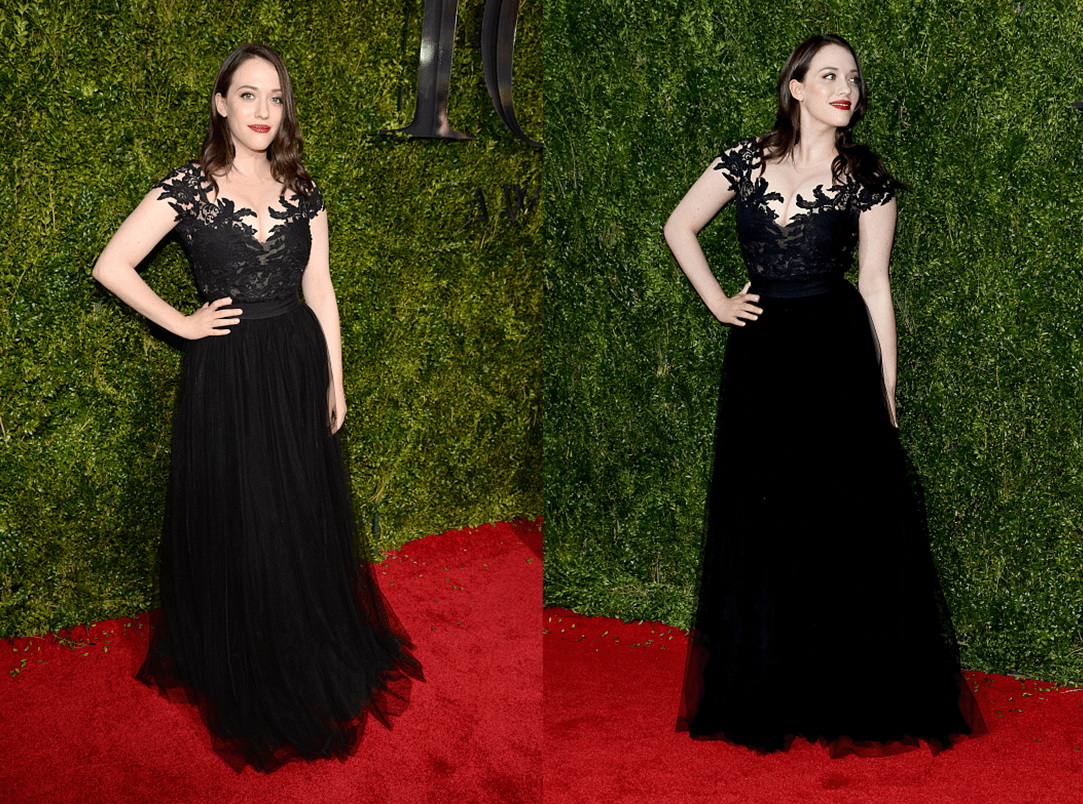 破产姐妹中的max真自信微胖身材穿黑裙成熟女人味更浓了