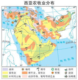 西亚气候地图图片