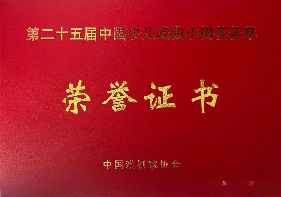 《家风》 喜摘第二十五届"中国少儿戏曲小梅花荟萃"大奖_教育