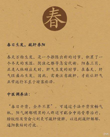 生活习惯|中医四时养生法