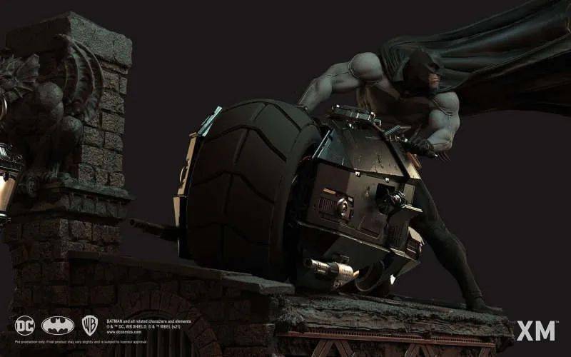 xmstudiosdc蝙蝠侠白色骑士蝙蝠机车版本14比例场景雕像