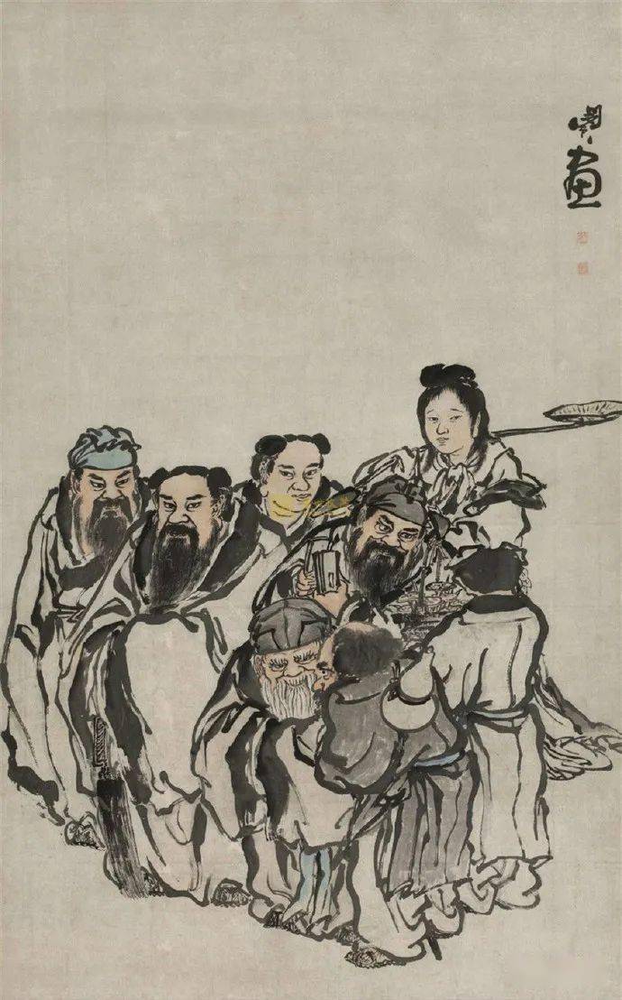 闵贞的人物花鸟画欣赏_名家