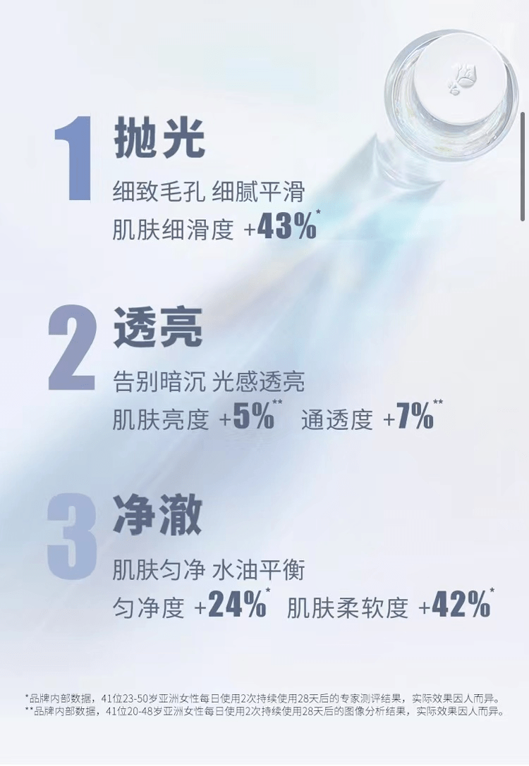 优惠218元3瓶！兰蔻净澈焕肤双重精华水，见证你的抛光·净澈·透亮！