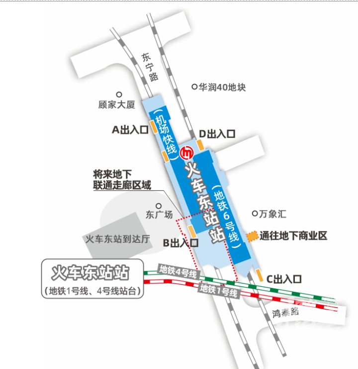 杭州东站地铁口分布图图片