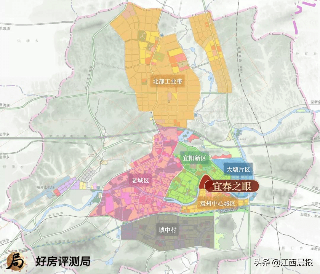 众星拱月的中心城区「风暴眼」已然成型,成为串联最强城市脉络的宜春
