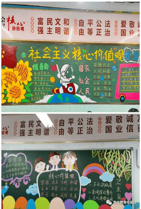 解放区:团结街小学学习社会主义核心价值观系列活动_焦作市