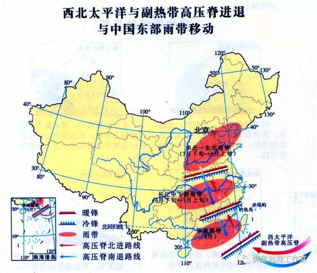 的季节移动而形成的,即南半球的东南信风越过赤道向右偏转而形成的,不