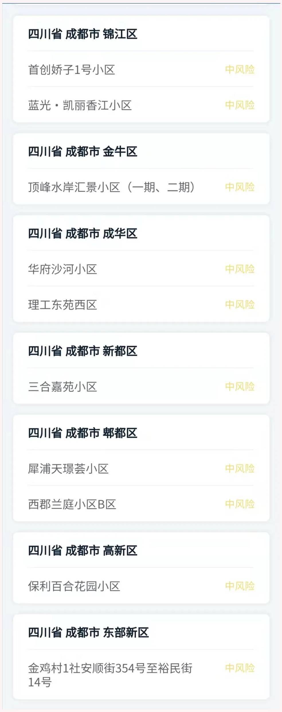 四川|四川昨日新增本土确诊病例7例，全省共有10个中风险区