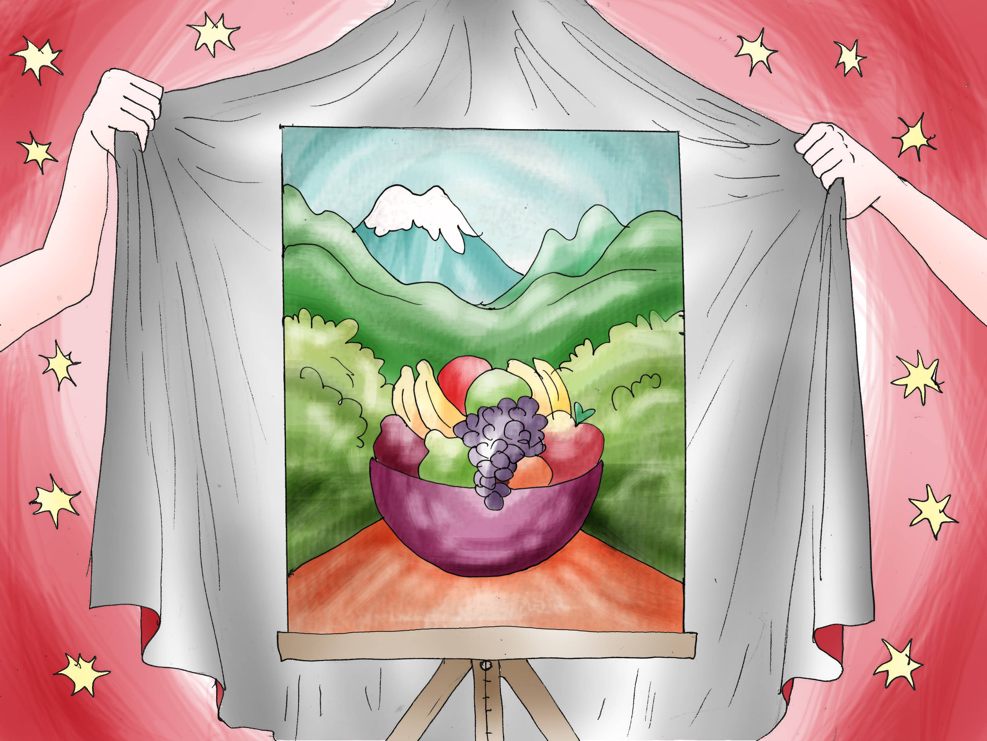 如何创作压克力彩画_颜料