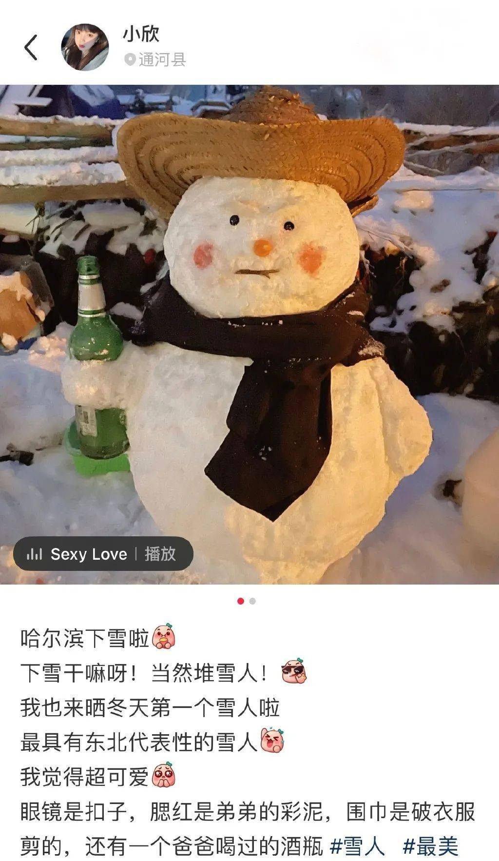 感觉见多了花里胡哨的奇怪雪人，今天就来看点可可爱爱的！