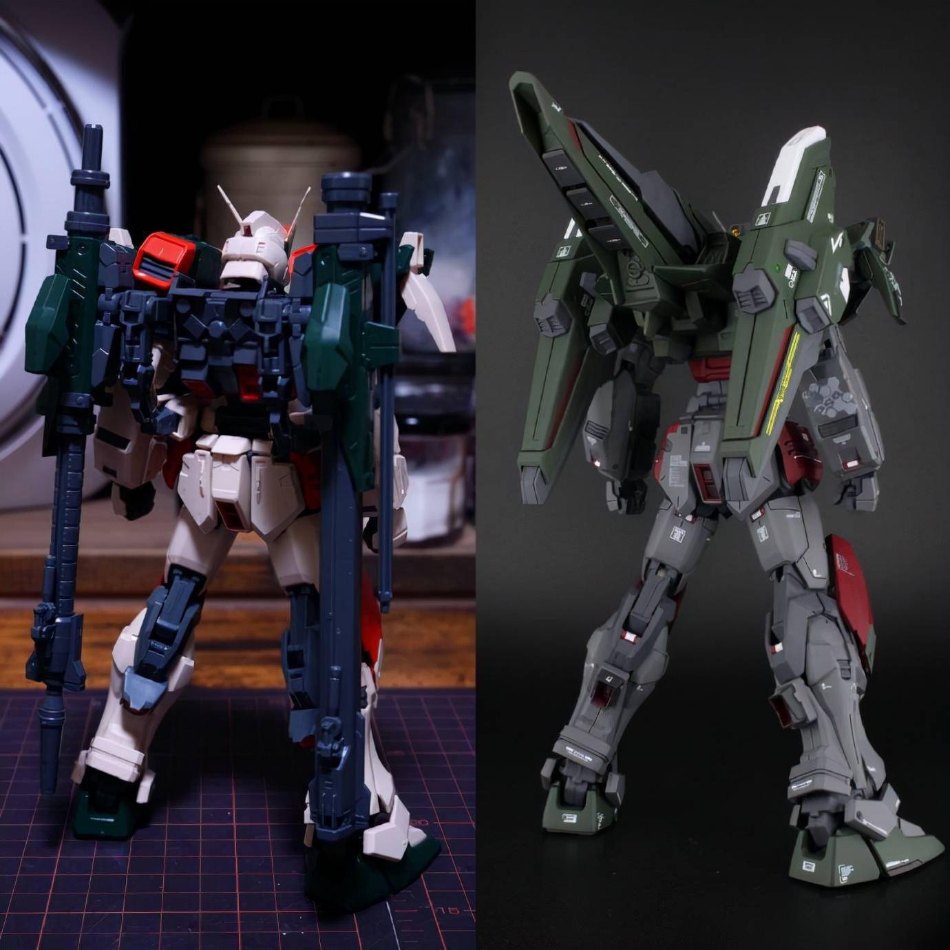 换色重涂机动战士漆黑暴风高达模型