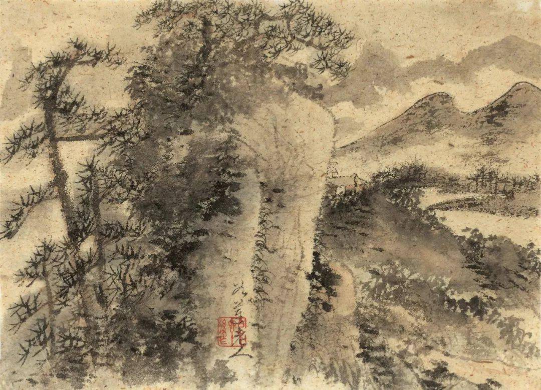 人物刘知白的山水笔墨之高已入化境