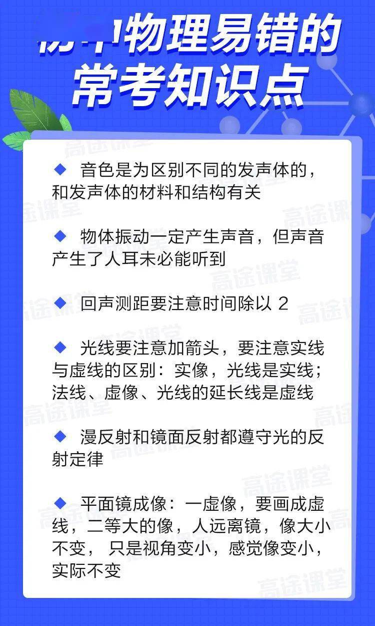 文首|初中物理常考57道易错题，给孩子打印吃透，可以用2年！