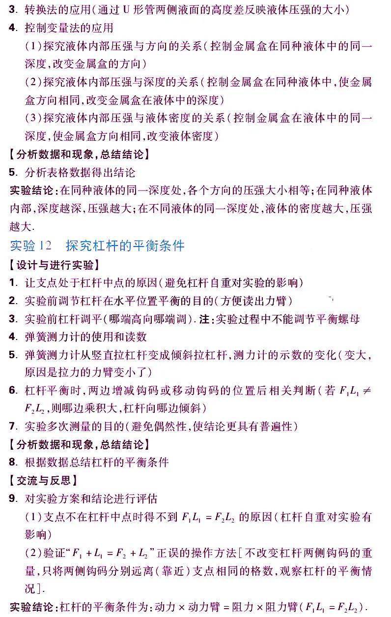 资料|初中物理实验必考点大汇总，建议收藏！