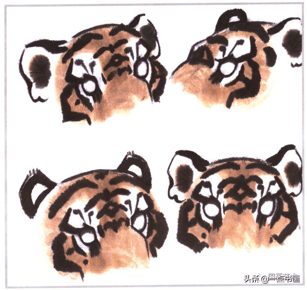 图文教程——写意虎技法_画法