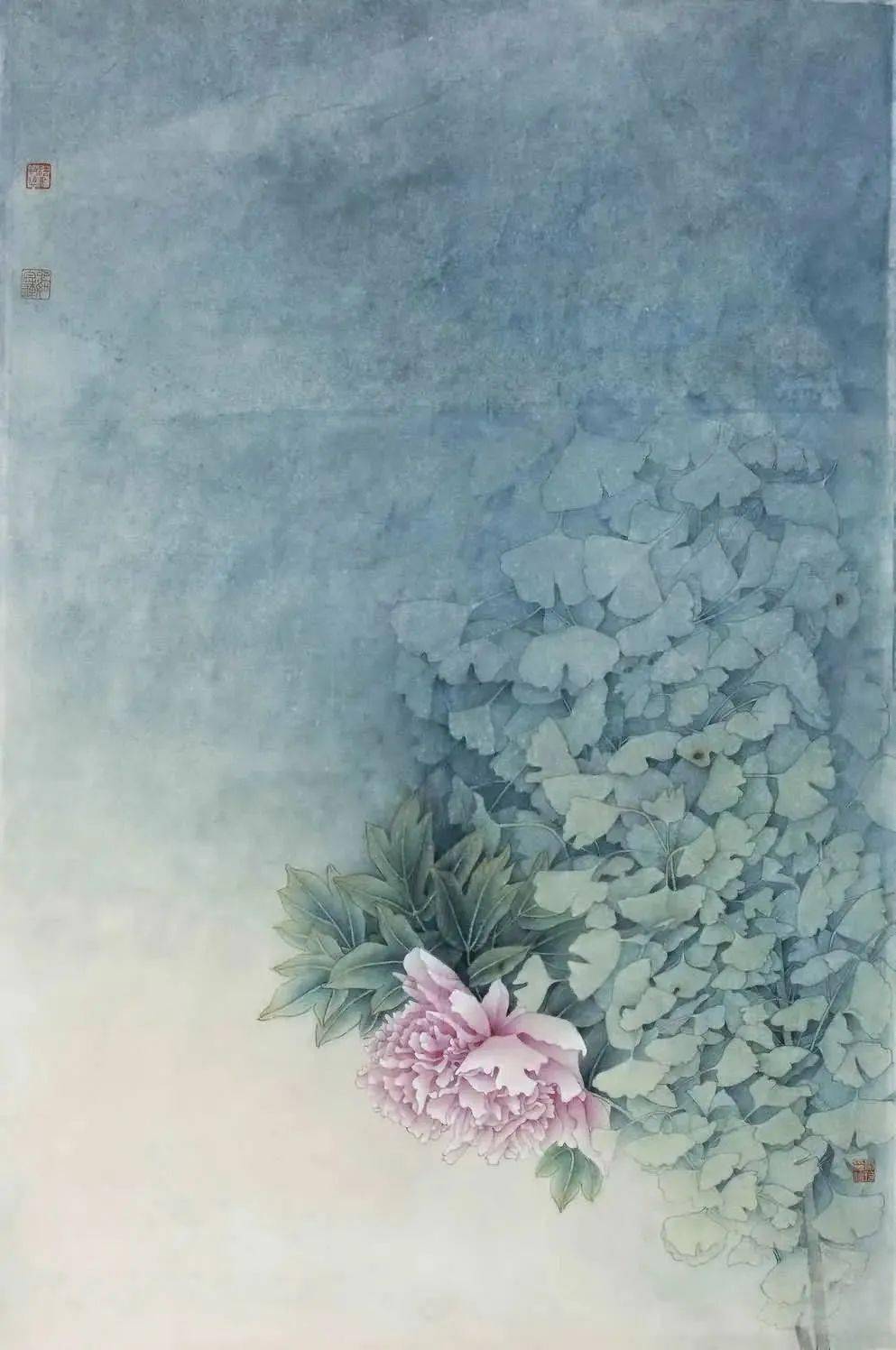 张爱玲的工笔花鸟画39图象一首首流淌的诗意