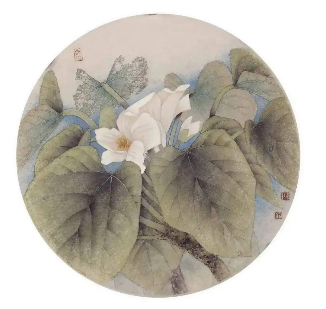 张爱玲的工笔花鸟画39图象一首首流淌的诗意