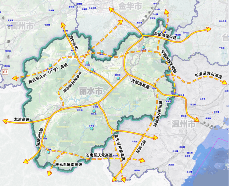 丽水高速公路规划图图片