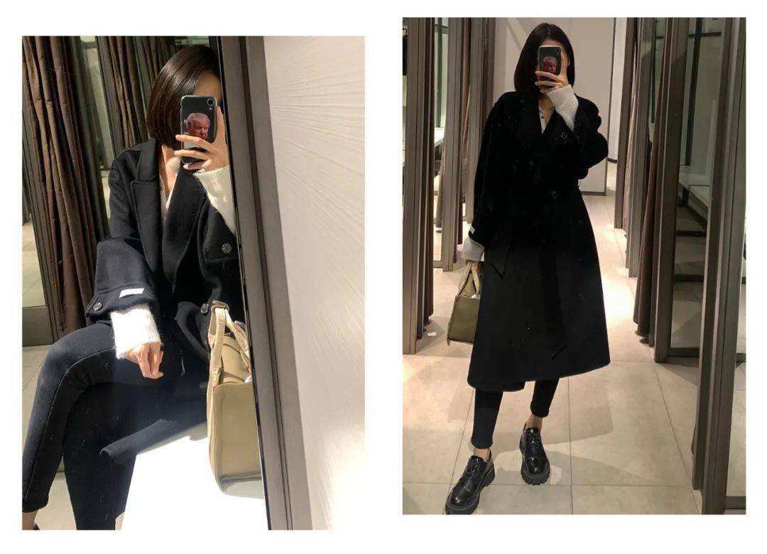 高领衫 长大衣+直筒裤=气质翻倍，这一套谁不说绝！