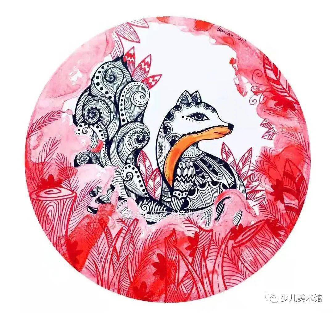 【实小荐读】线描创意的100种技法,用普通的笔,画出超精美的画作,美醉