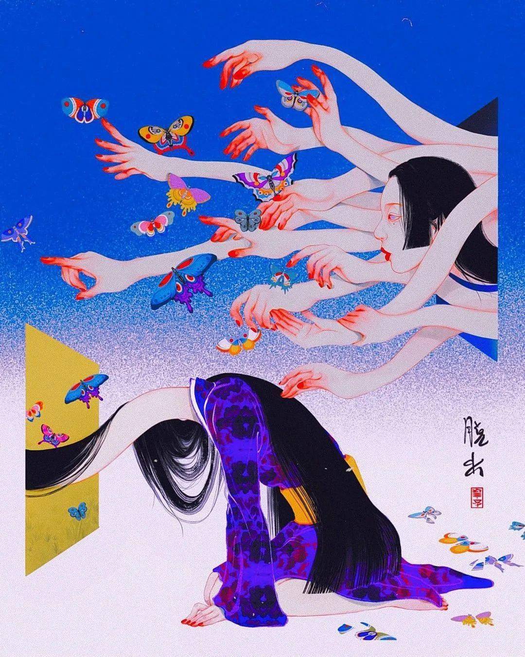 她将自己人体拆解创作出不可描述场景魅惑诡异的少女获奖无数却越看越