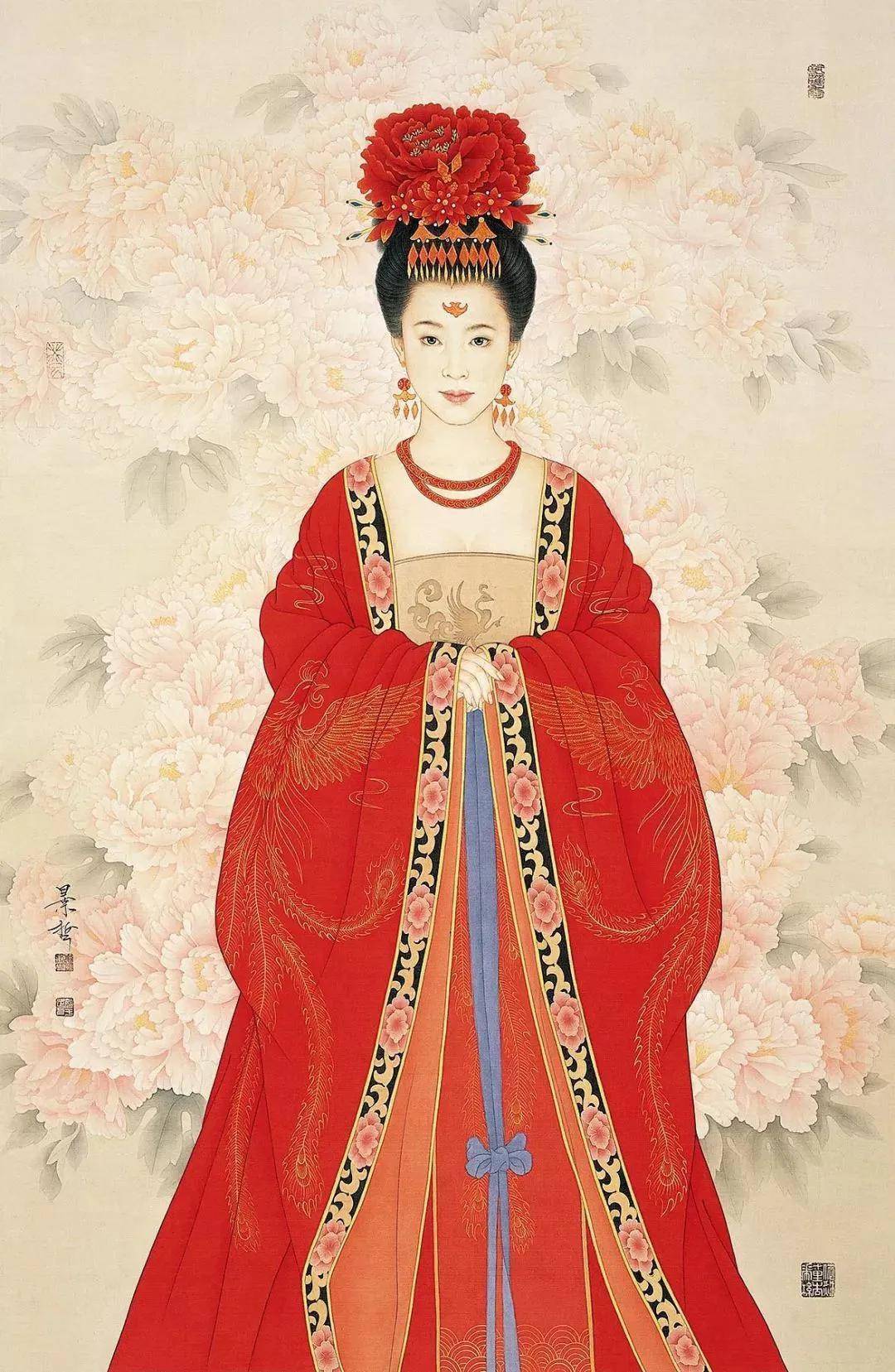 古典美女工笔画欣赏_崔景哲