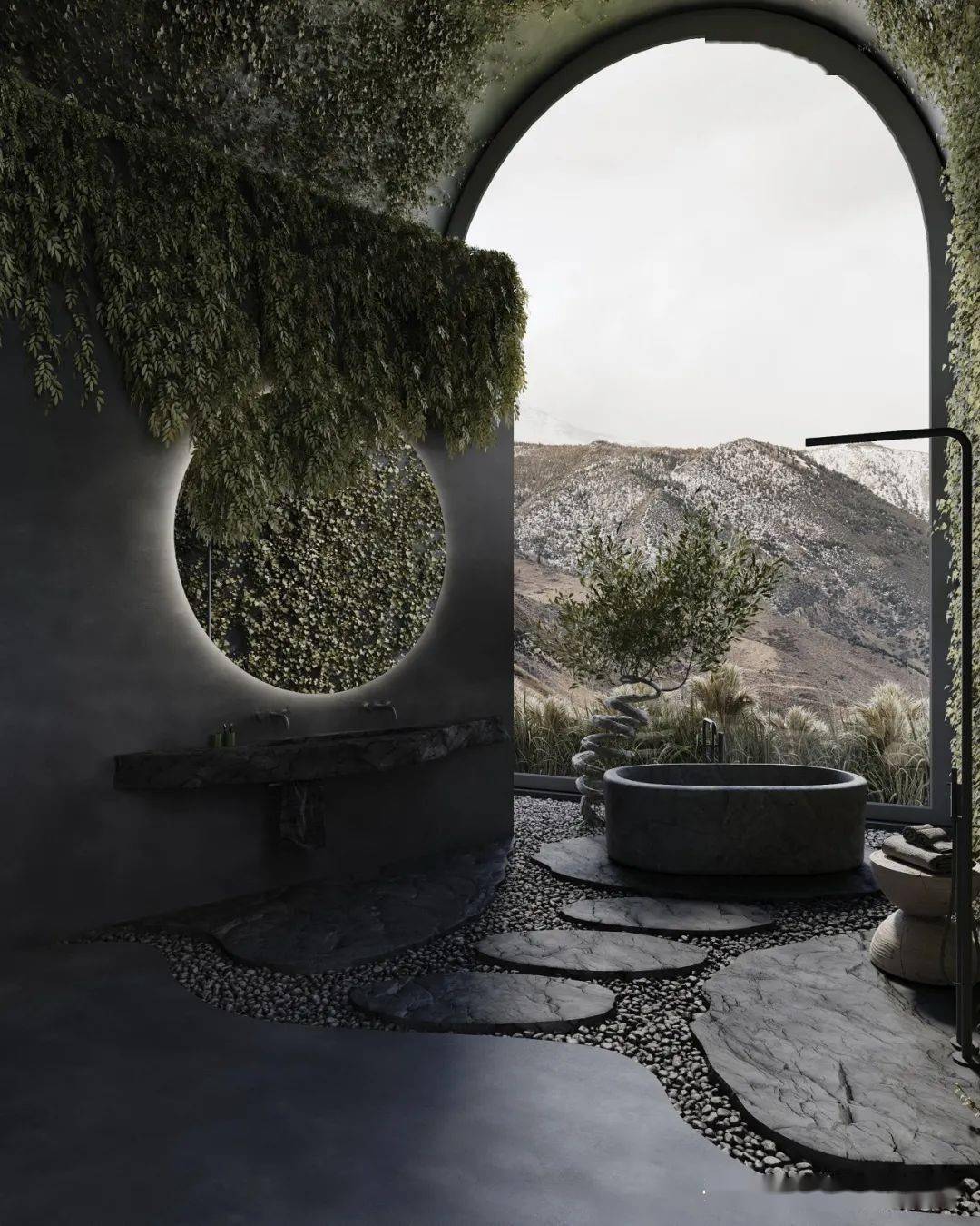 原生态卫生间设计真美