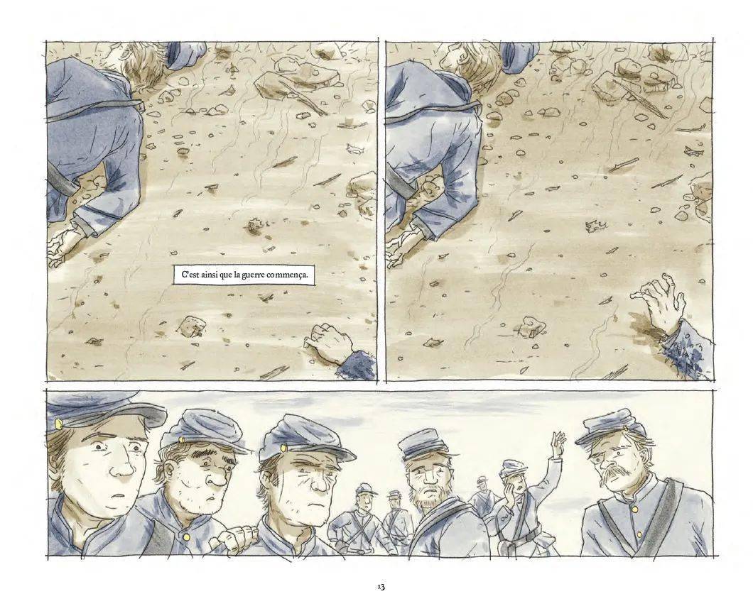 【艺术漫插】南北战争 | 今日漫画—《lignes de front》_动漫_故事
