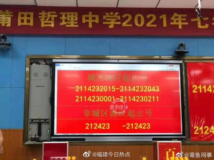 摇号出炉莆田擢英哲理中学2021年七年级派位结果公布