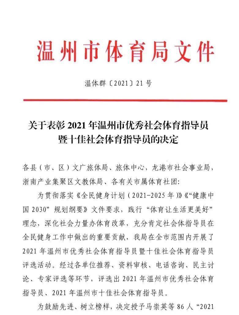小伙伴丨十佳社会体育指导员名单揭晓你认识的人可能榜上有名