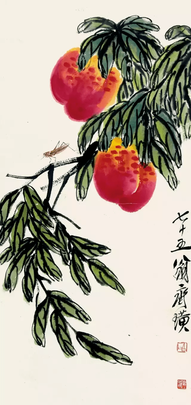 齐白石的寿桃，见者增寿_搜狐网