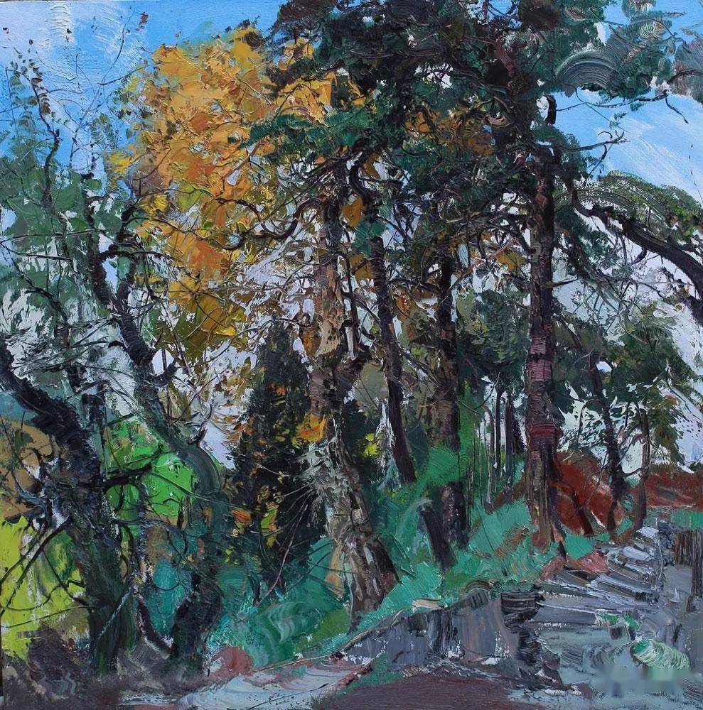 张延昭 帽儿山风景作品_黑龙江省_油画_创作员