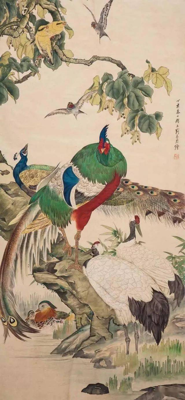 肉筆 水墨画 刘奎龄 全能画家刘奎龄100副高清工笔花鸟画欣赏！！！_中国_作品_传统