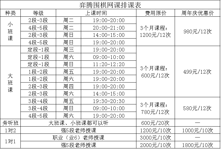 弈腾围棋网校大优惠