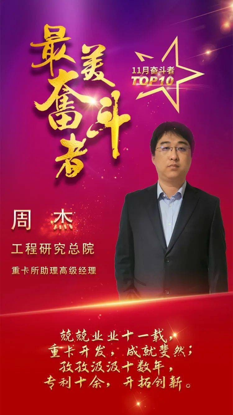 雷萨专题|福田汽车11月"最美奋斗者"top10揭晓!快来看看都有谁?