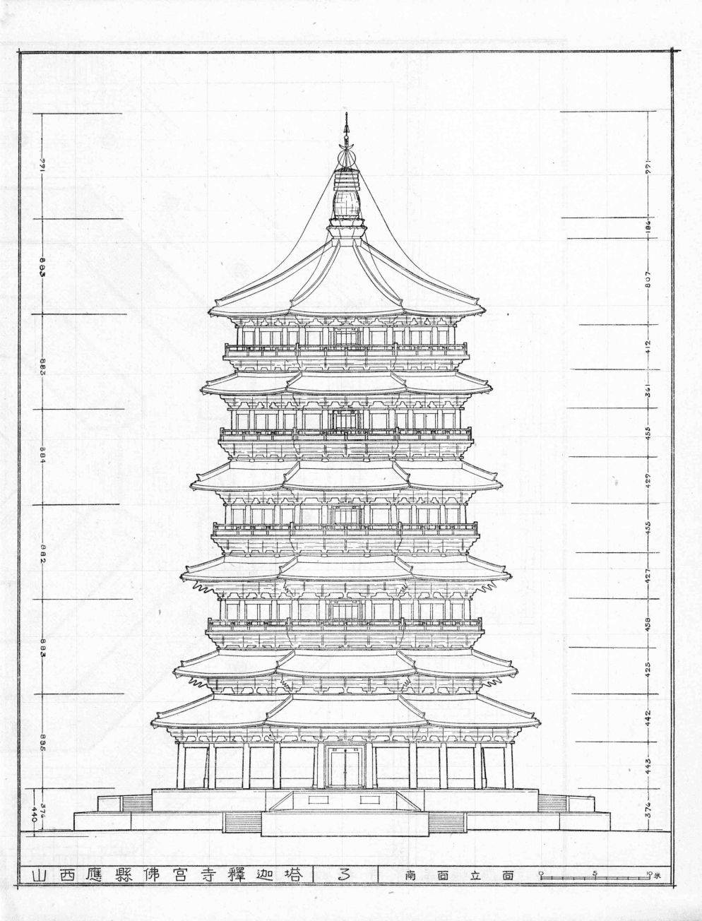 山西應縣木塔老照片