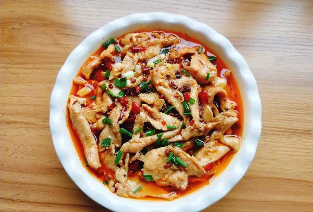 四,椒麻水煮鸡肉片