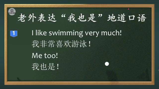6句外国人表达我也是的地道英语口语