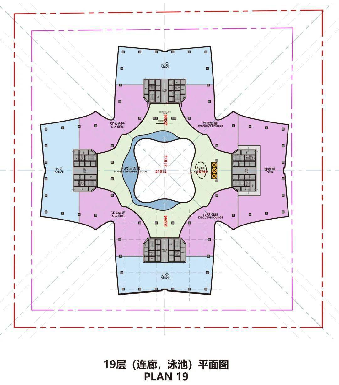 东地块塔楼十九层平面图住宅塔楼平面图剖面图剖面图位置:中国深圳