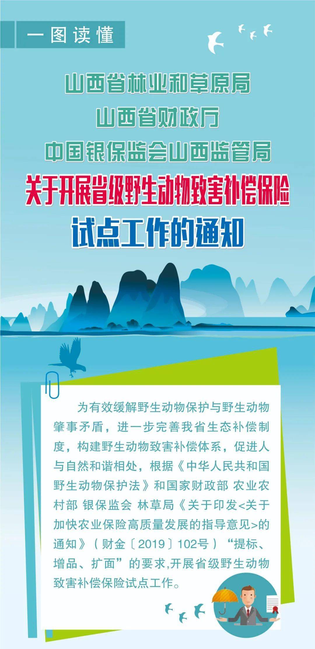 图解关于开展省级野生动物致害补偿保险试点工作的通知