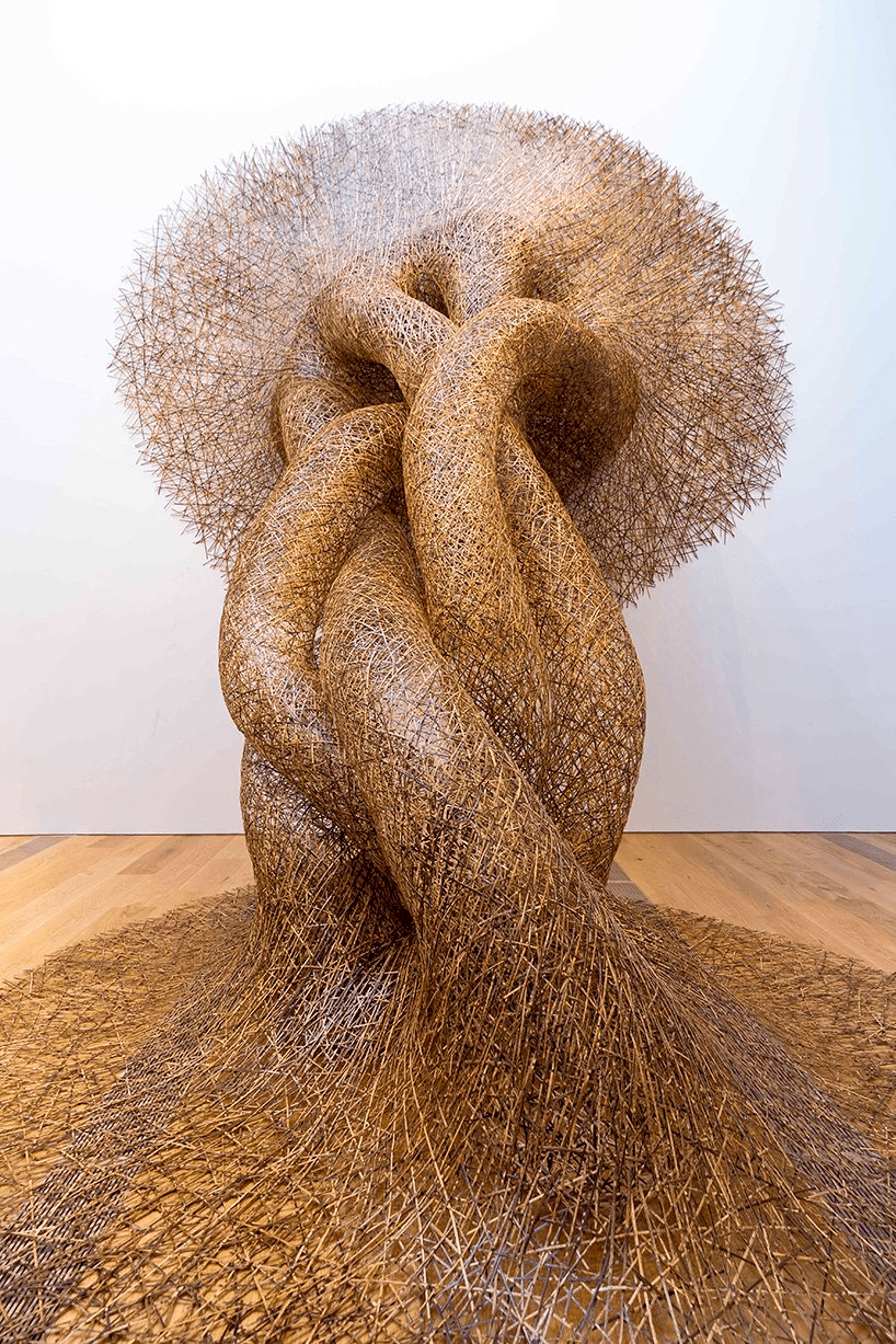 chikuunsai iv 将竹子编织成巨大的雕塑从墙上涌现出来_艺术网_中国