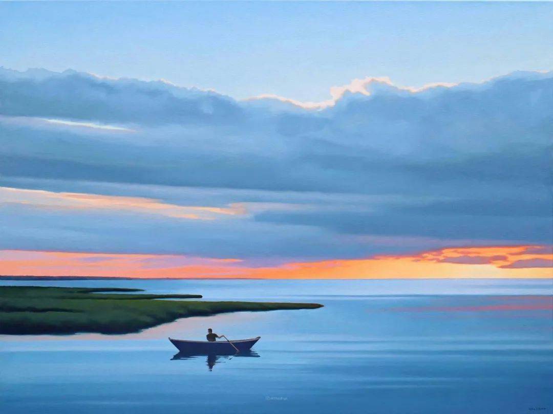 风景油画感受宁静与孤独感写实风景油画作品欣赏