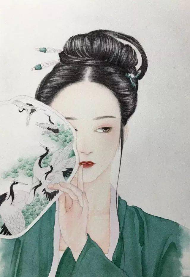 你们要的古风人物水彩画教程,接好了!_@-annie_唯美_版权