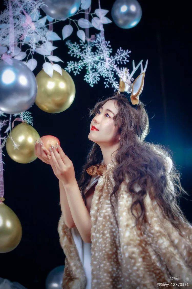 人像摄影麋鹿女孩