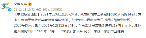 来源|宁波新增本土新冠肺炎确诊病例14例