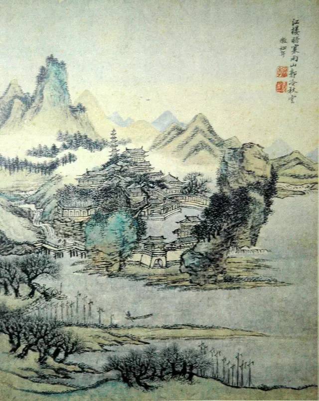 王石谷：仿古山水册_王时敏_王鉴_技法