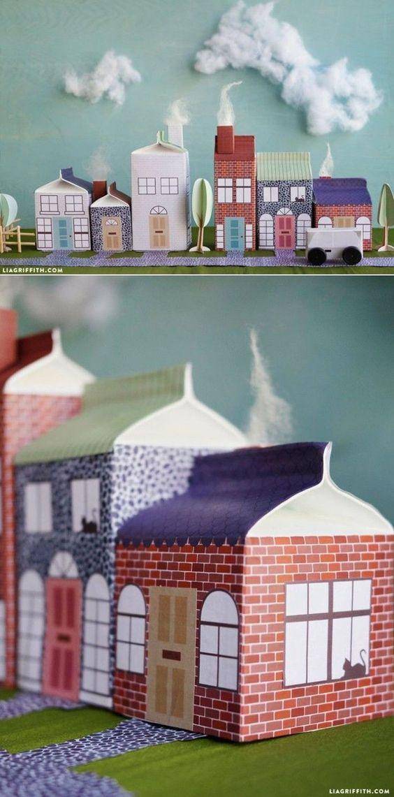 春节喝完的饮料盒不要丢,带娃diy温馨小房子,少看电视多动手