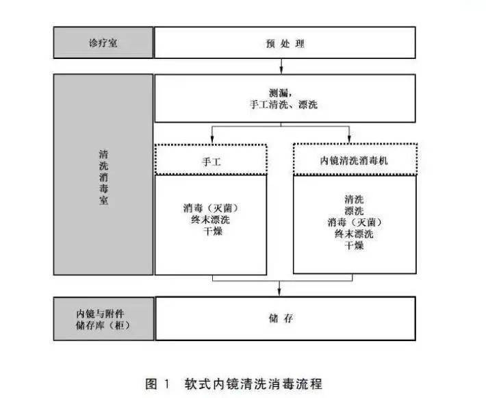 胃肠镜清洗消毒流程图图片