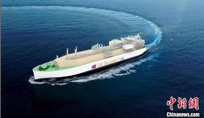 中华|中、法企业联合研发的全球最新一代“长恒系列”LNG船亮相
